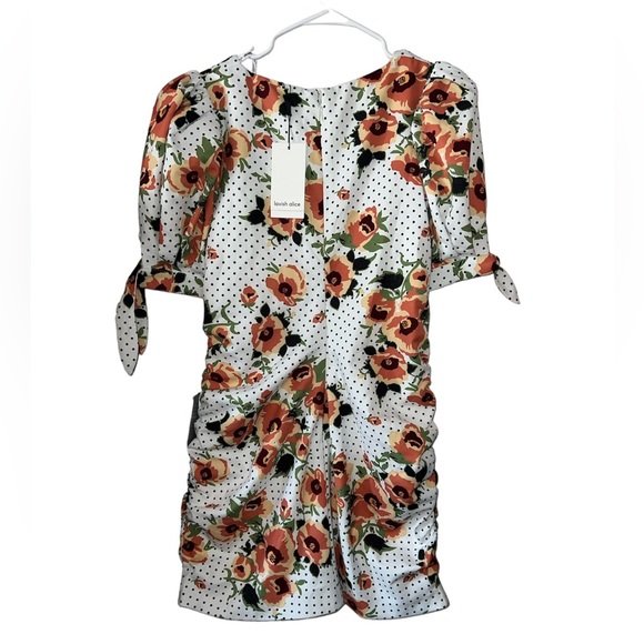 LAVISH ALICE FLORAL RUCHED MINI DRESS - Picture 4 of 7